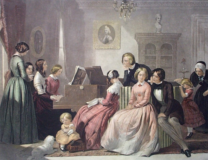 The Duet, by Frank Stone, Engraved by W. H. Simmons